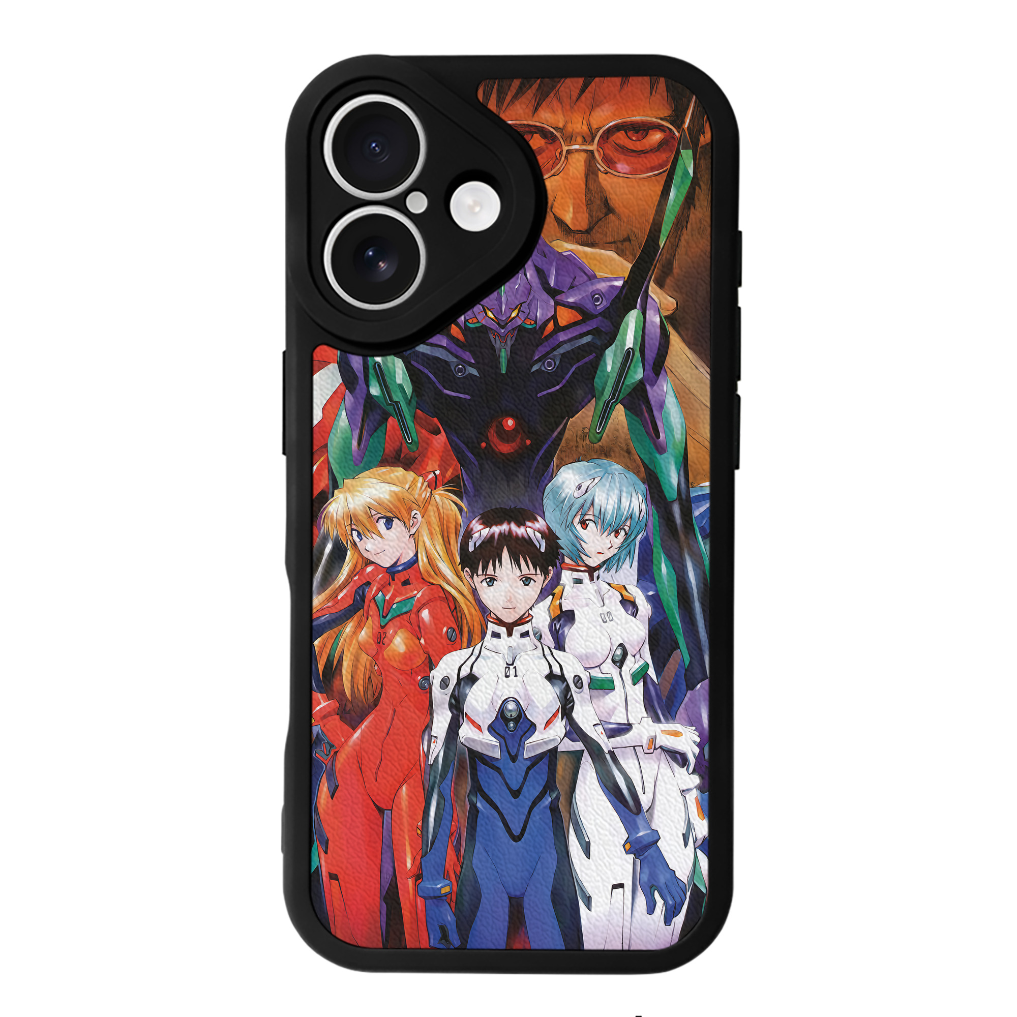 （画像用） EVA 新世紀エヴァンゲリオン 【iPhone 16シリーズ対応】シリコンスマホケース（レザー調） 材質：シリコン